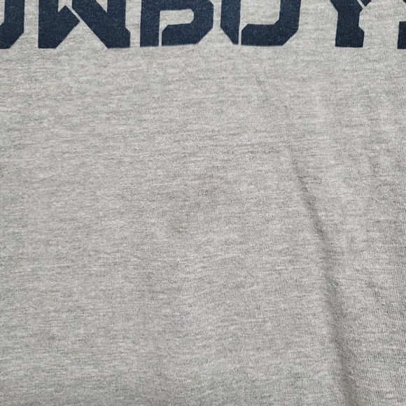 Dallas Cowboys Shirt Mens Large Gray‎ Blue thermal Sleeves NFL NFC East Spellout - Picture 6 of 10